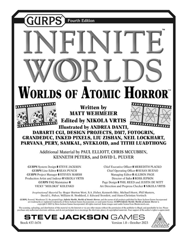 GURPS Infinite Worlds: Worlds of Atomic Horror