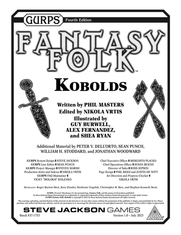 GURPS Fantasy Folk: Kobolds